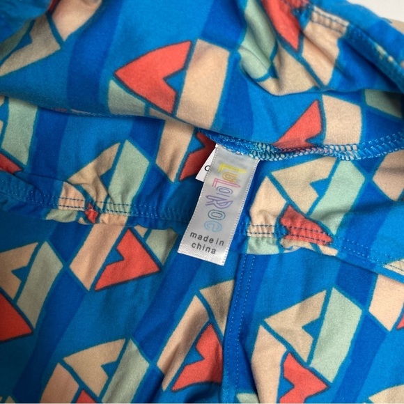 LuLaRoe Leggings OS One Size Set of 3 Blue Birds Purple Black Vine Geometric - Picture 7 of 7